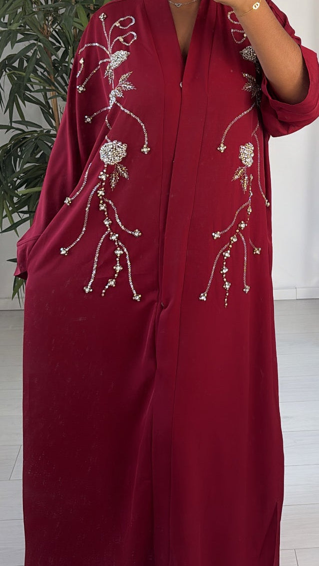 Abaya Alya Élégance Royale – Raffinement & Prestige