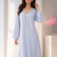 Abaya Élégance Céleste Bleu Clair
