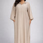 Robe Longue Fluide Élégance Satinée – Chic et Confort au Quotidien