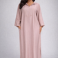 Robe Longue Fluide Élégance Satinée – Chic et Confort au Quotidien
