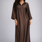 Robe Longue Fluide Élégance Satinée – Chic et Confort au Quotidien