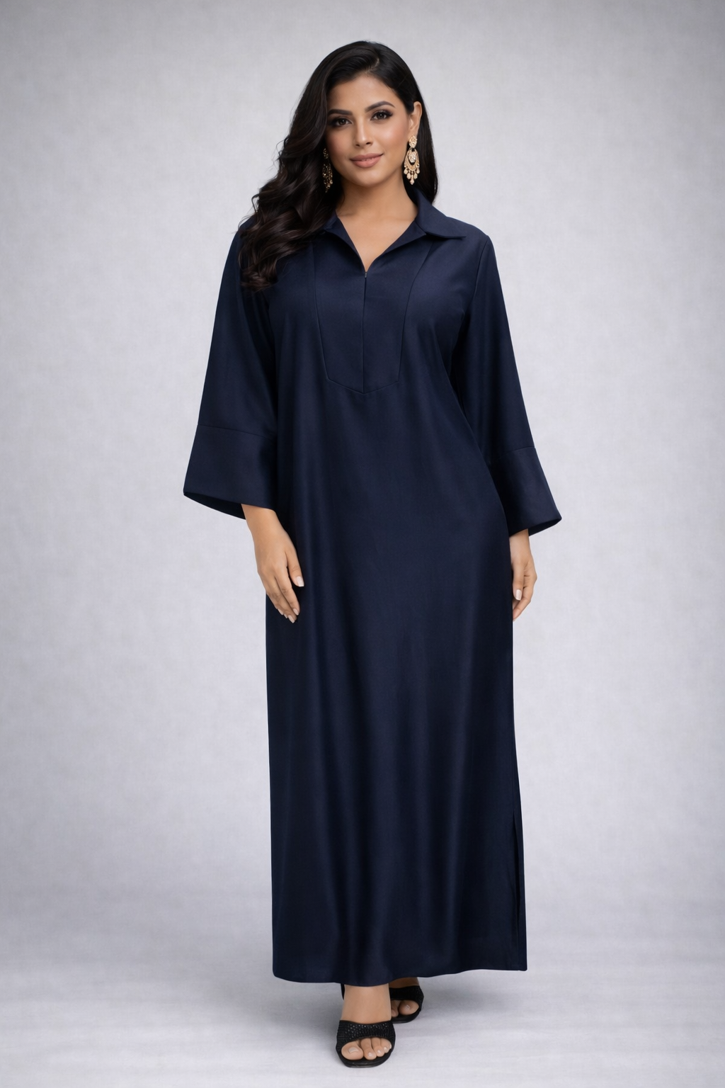 Robe Longue Fluide Élégance Satinée – Chic et Confort au Quotidien