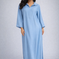 Robe Longue Fluide Élégance Satinée – Chic et Confort au Quotidien