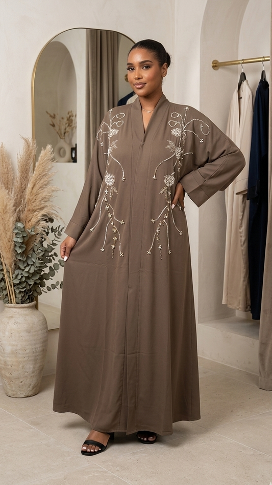 Abaya Alya Élégance Royale – Raffinement & Prestige