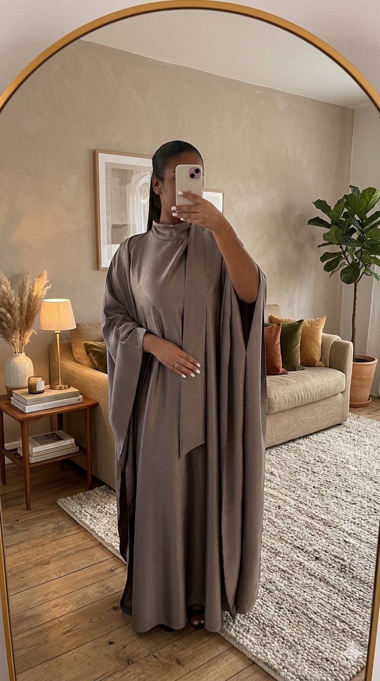 Abaya effet papillon fluide – Coupe ample et élégante