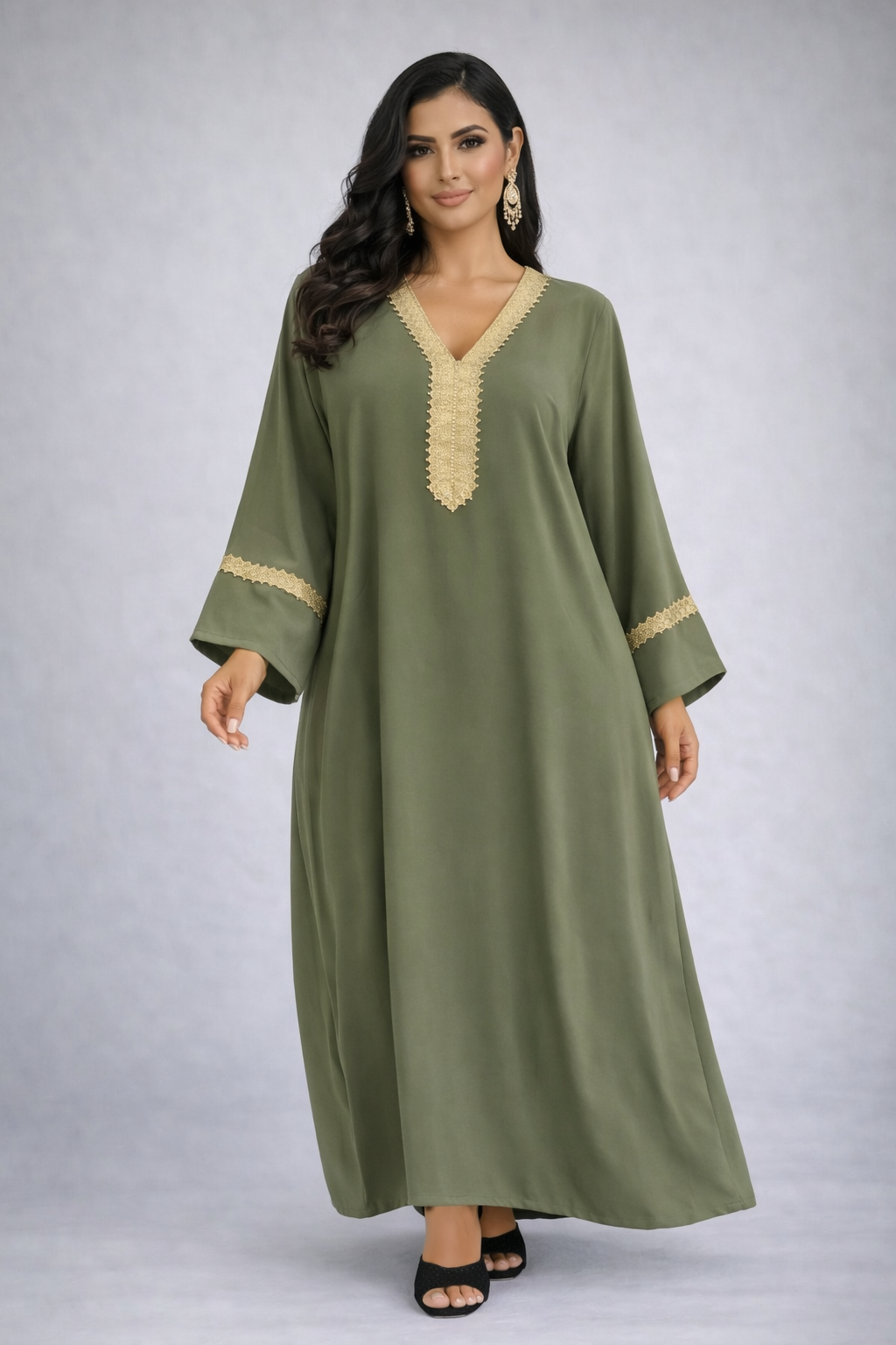 Abaya fluide et légère– Taille unique du 34 au 50/52