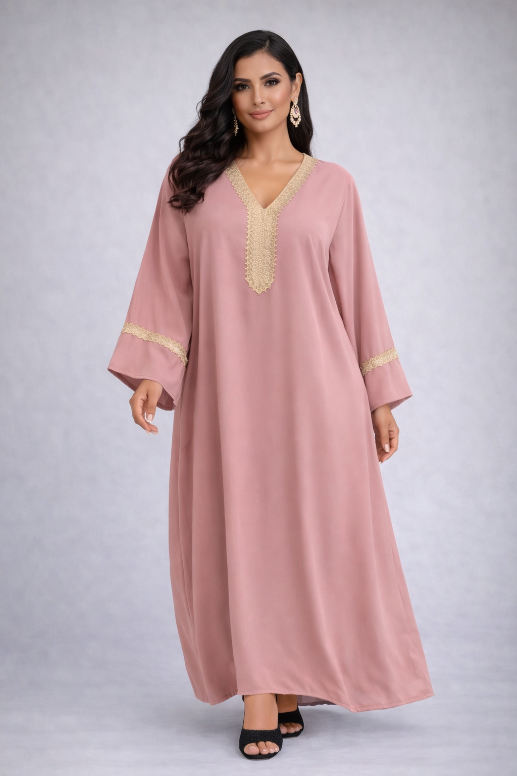 Abaya fluide et légère– Taille unique du 34 au 50/52