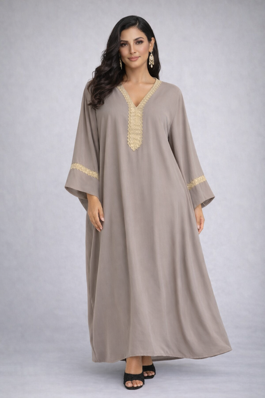 Abaya fluide et légère– Taille unique du 34 au 50/52