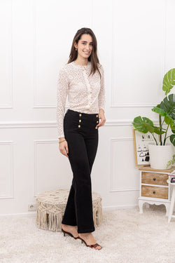 Pantalon Jean à double boutonnage