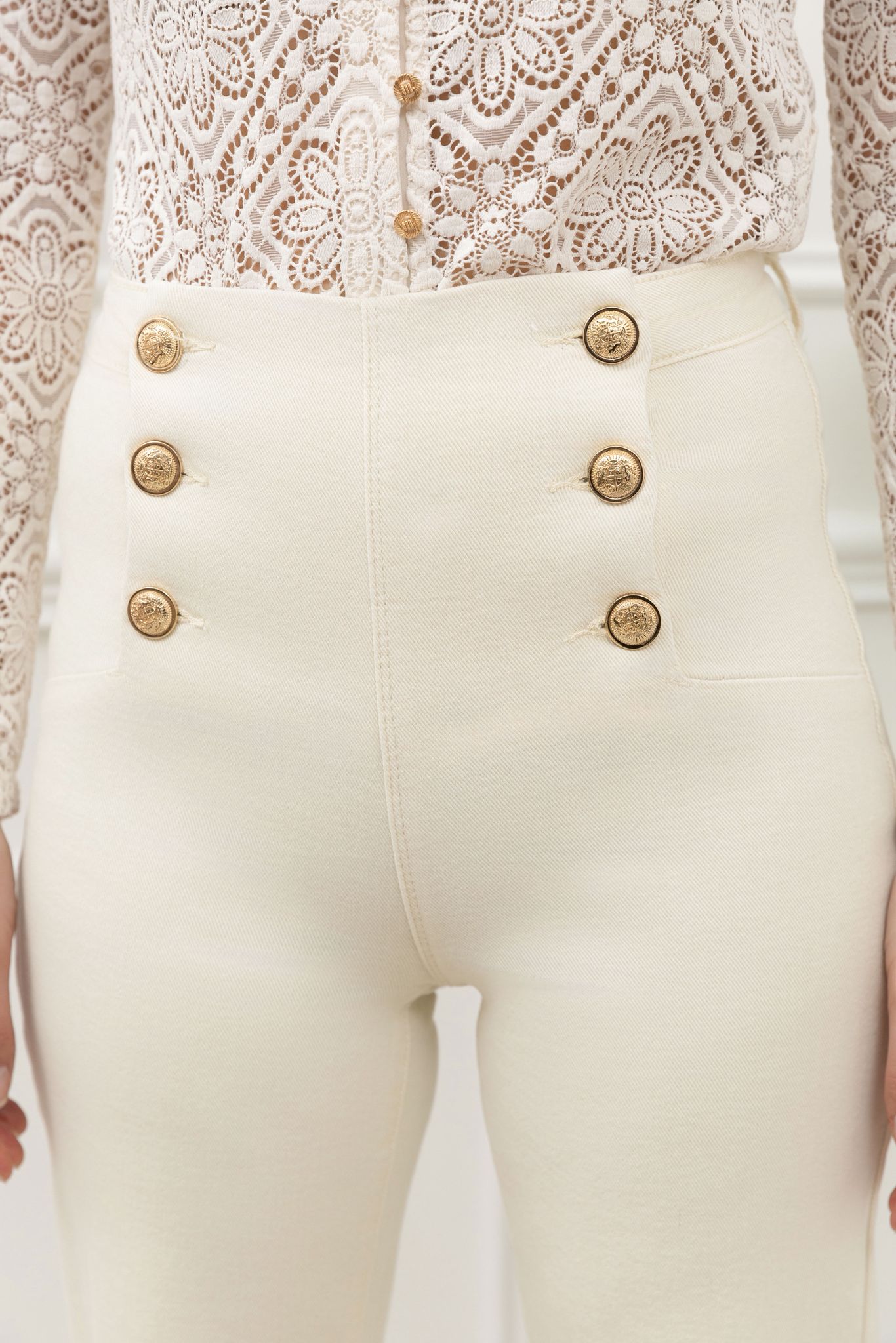 Pantalon Jean à double boutonnage