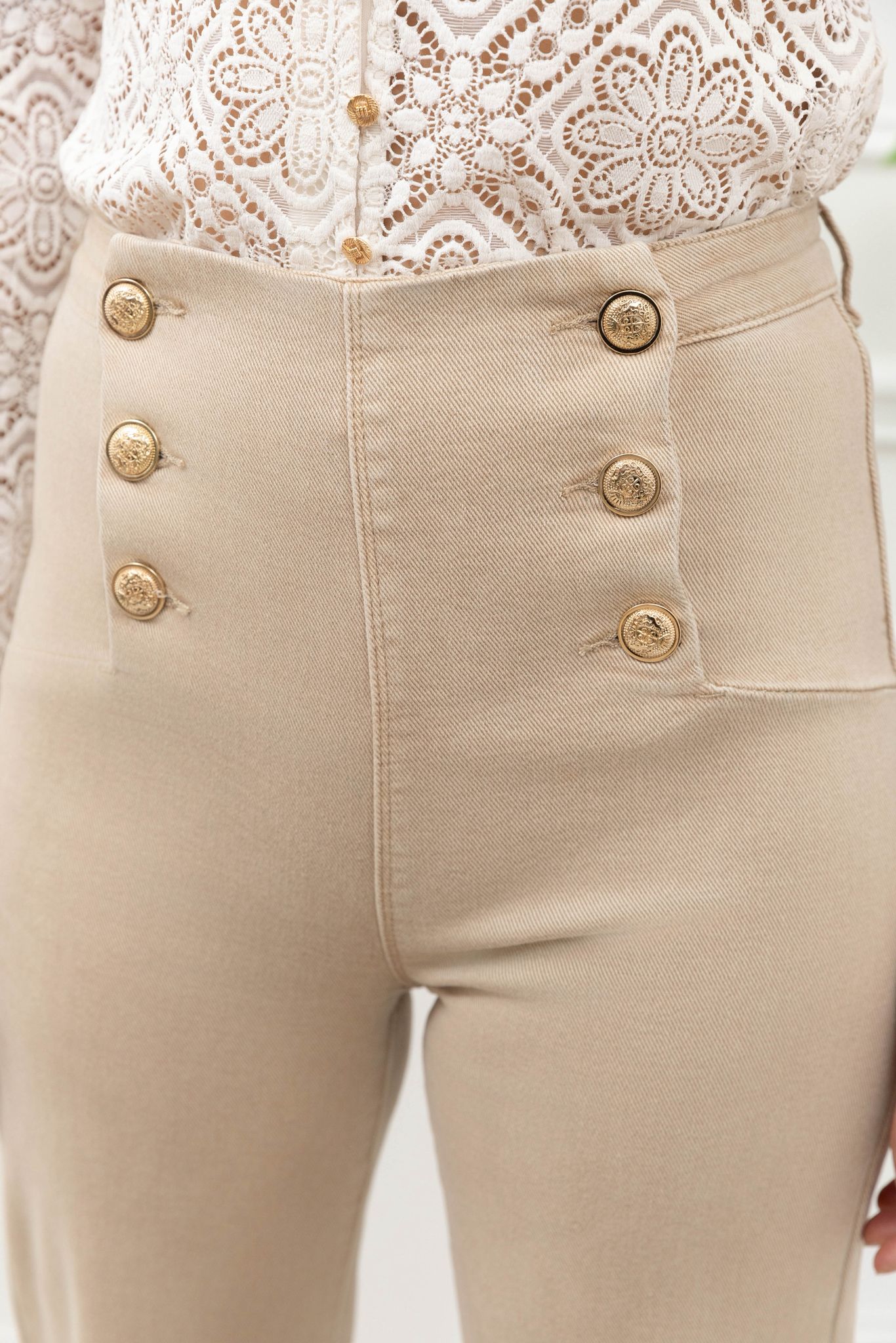 Pantalon Jean à double boutonnage