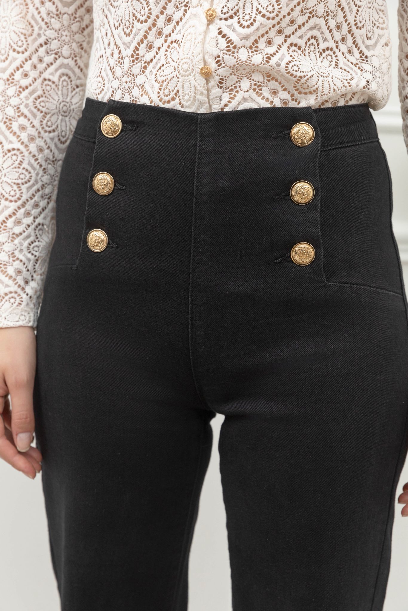 Pantalon Jean à double boutonnage