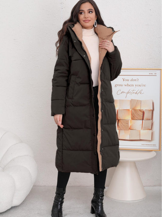 Victoria Doudoune Longue Avec Capuche en Matériau Doux et Confortable pour Femmes