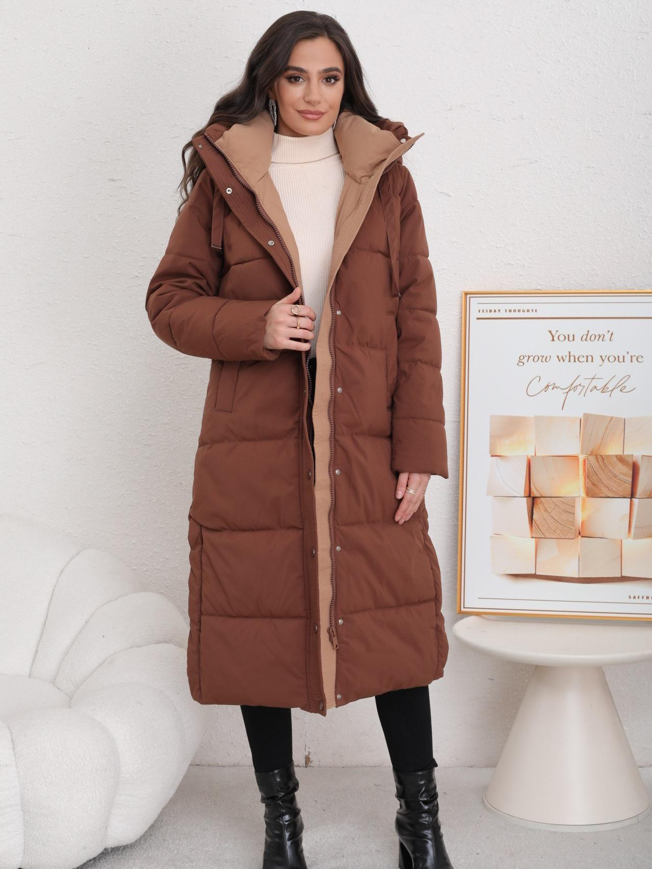 Victoria Doudoune Longue Avec Capuche en Matériau Doux et Confortable pour Femmes