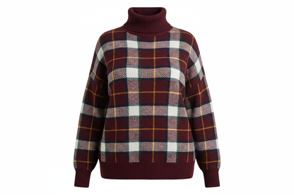 sous pull plaid grand taille femme